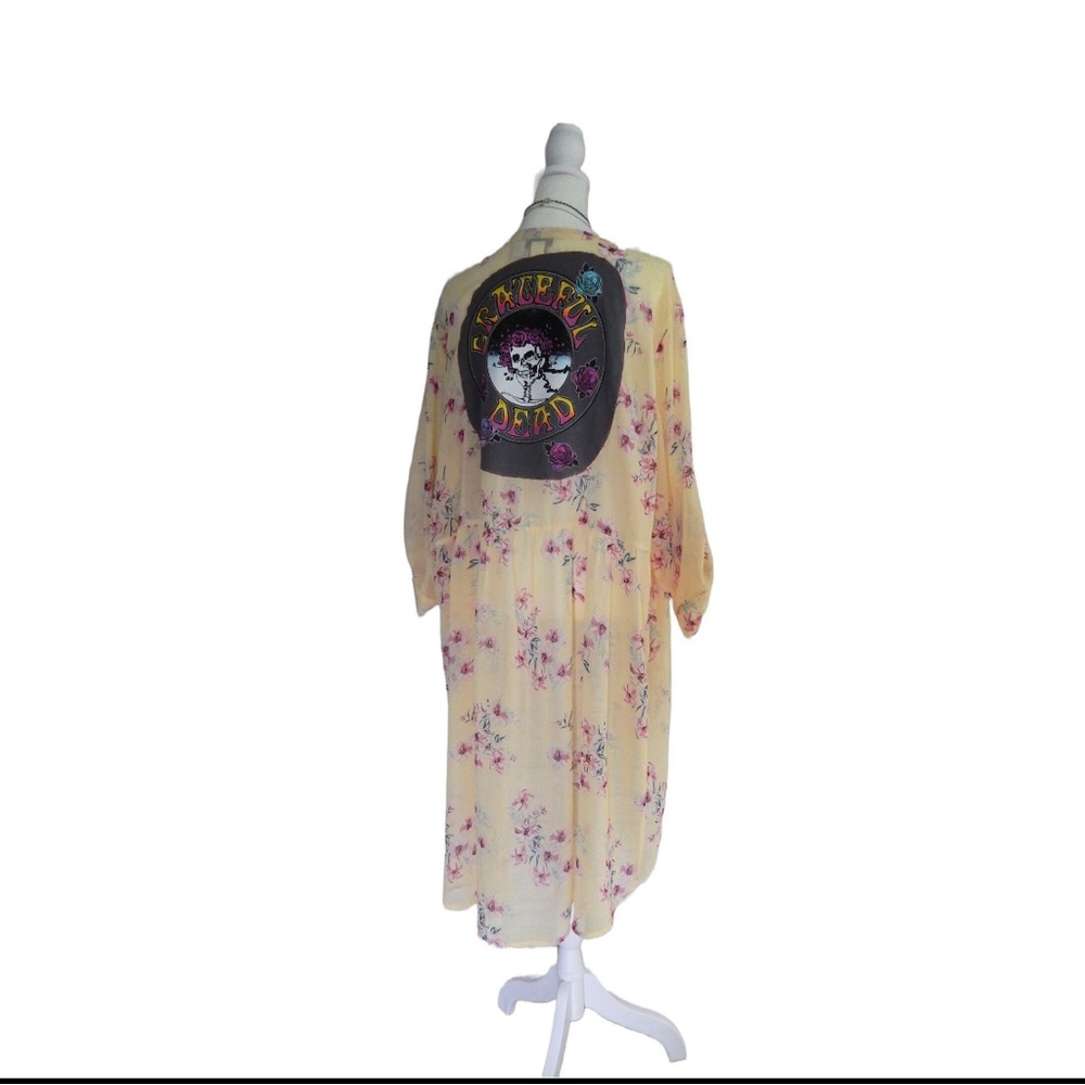 Gratedul Dead Kimono Coverup Robe Dress